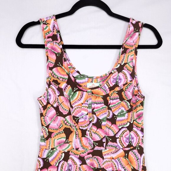 Free People Mini Swing Dress Womens Small Butterfly All Over Print Sleeveless - Picture 3 of 14